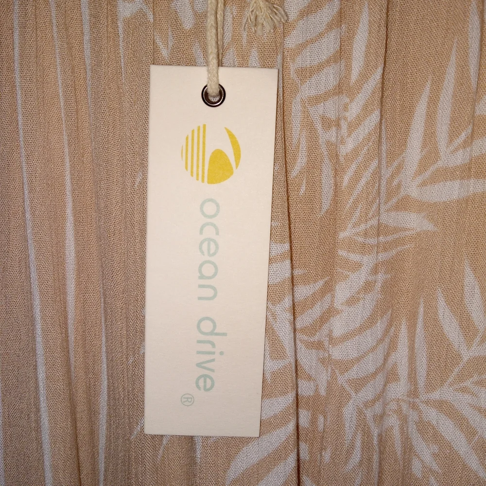 Nwt Ocean Drive Crinkled High Waisted Wide Leg Pants M/L - Picture 2 of 7